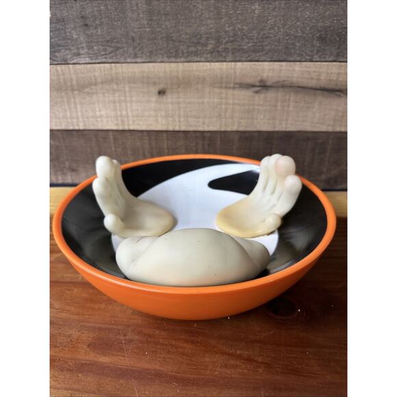 Gemmy Ghost Halloween Candy Bowl Talks Lighted Eyes Motion -Vintage - Picture 4 of 6